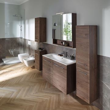 GEBERIT SELNOVA SQUARE zrkadlová skrinka 78,8x85x17,5 cm, drevotrieska, svetlý orech hickory 501.271.00.1 Obrázek - fotka