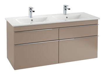VILLEROY & BOCH VERITY LINE dvojumývadlo 130 cm, s 2 otvormi pre batériu a prepadom, alpská biela 4A11DL01 Obrázek - fotka