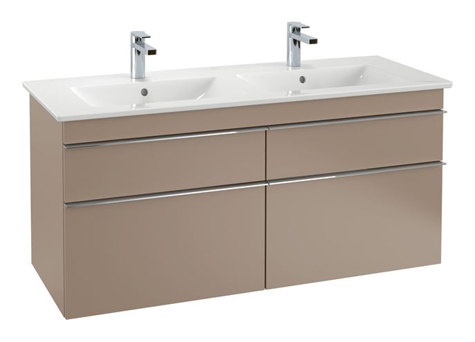 VILLEROY & BOCH VERITY LINE dvojumývadlo 130 cm, s 2 otvormi pre batérie a prepadom, CeramicPlus, alpská biela 4A11DLR1 Obrázek - fotka