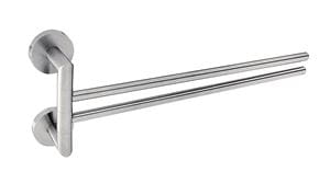NIMCO UNIX držiak uterákov 413 mm, dvojramenný, otočný, nerez