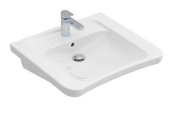 VILLEROY & BOCH VICARE bezbariérové umývadlo 65 cm, s otvorom pre batériu a prepadom, alpská biela 51786701 Obrázek - fotka
