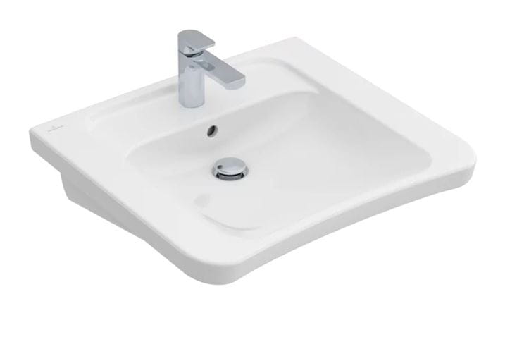 VILLEROY & BOCH VICARE bezbariérové umývadlo 65 cm, s otvorom pre batériu a prepadom, alpská biela 51786701 Obrázek - fotka