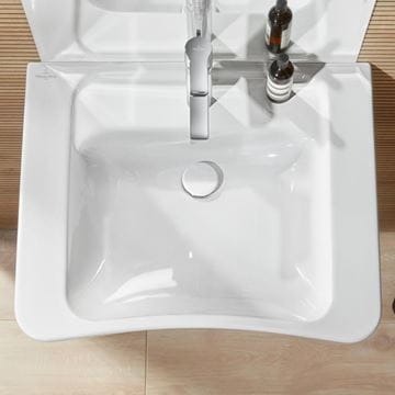 VILLEROY & BOCH VICARE bezbariérové umývadlo 65 cm, s otvorom pre batériu a prepadom, alpská biela 51786701 Obrázek - fotka