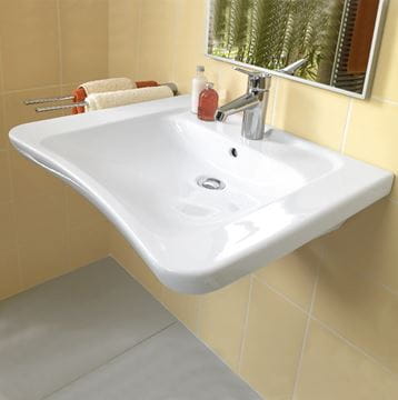 VILLEROY & BOCH VICARE bezbariérové umývadlo 65 cm, s otvorom pre batériu a prepadom, alpská biela 51786701 Obrázek - fotka