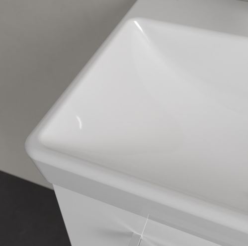 VILLEROY & BOCH AVENTO umývadlo 55 cm, s otvorom pre batériu a prepadom, CeramicPlus, alpská biela 4A0055R1 Obrázek - fotka