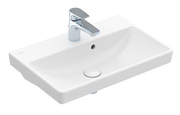 VILLEROY & BOCH AVENTO umývadlo 55 cm, s otvorom pre batériu a prepadom, CeramicPlus, alpská biela 4A0055R1 Obrázek - fotka