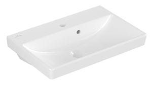 VILLEROY & BOCH AVENTO umývadlo 65 cm, s otvorom pre batériu a prepadom, CeramicPlus, alpská biela