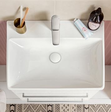 VILLEROY & BOCH AVENTO umývadlo 65 cm, s otvorom pre batériu a prepadom, CeramicPlus, alpská biela 415865R1 Obrázek - fotka