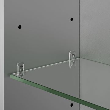 JOKEY DEKOR ALU III-HL LED zrkadlová skrinka 100x73,5x16,6 cm, osvetlenie, s vypínačom a el. zásuvkou, hliník, biela 124513120-0110 Obrázek - fotka