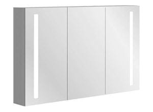 VILLEROY & BOCH VERITY LINE zrkadlová skrinka 120x75x17,3 cm, osvetlenie, so zväčšovacím zrkadlom, vypínačom a el. zásuvkou, hliník, strieborná