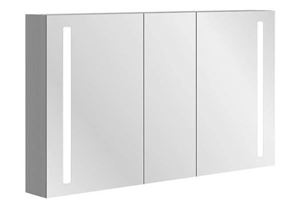 VILLEROY & BOCH VERITY LINE zrkadlová skrinka 130x75x17,3 cm, osvetlenie, so zväčšovacím zrkadlom, vypínačom a el. zásuvkou, hliník, strieborná