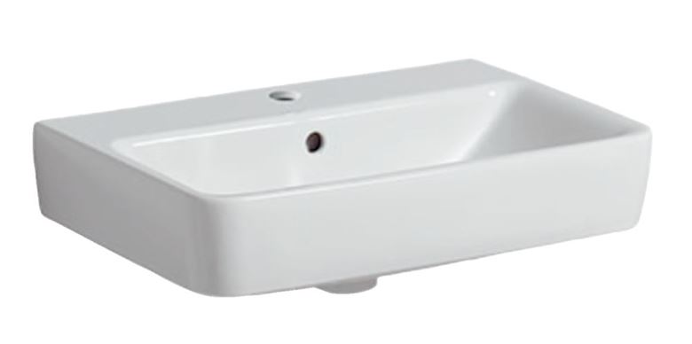 GEBERIT SELNOVA COMPACT umývadlo 55 cm, s otvorom pre batériu a prepadom 501.509.00.7 Obrázek - Hlavní obrázek