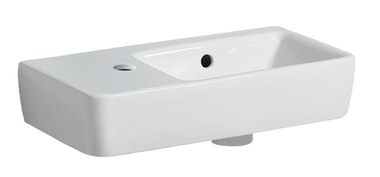 GEBERIT SELNOVA COMPACT umývadielko 50 cm, s otvorom pre batériu vľavo a prepadom 501.506.00.7 Obrázek - Hlavní obrázek