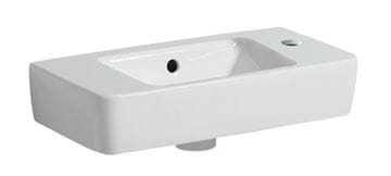 GEBERIT SELNOVA COMPACT umývadlo 50 cm, s otvorom pre batériu vpravo a prepadom