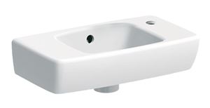 GEBERIT SELNOVA COMPACT umývadielko 45 cm, s otvorom pre batériu vpravo a prepadom