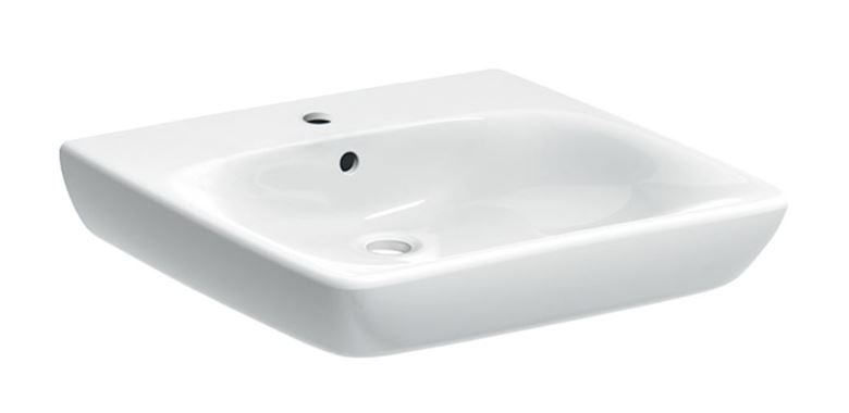 GEBERIT SELNOVA COMFORT bezbariérové umývadlo 65 cm, s otvorom pre batériu a prepadom 501.463.00.7 Obrázek - Hlavní obrázek