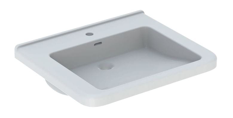 GEBERIT SELNOVA COMFORT SQUARE bezbariérové umývadlo 55 cm, s otvorom pre batériu a prepadom 500.785.00.7 Obrázek - Hlavní obrázek