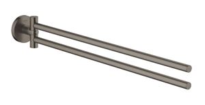 GROHE ESSENTIALS držiak uterákov 439 mm, dvojramenný, brúsený hard graphite