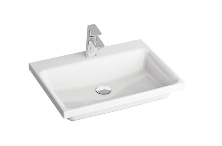 RAVAK COMFORT 600 umývadlo 60 cm, s otvorom pre batériu, bez prepadu XJX01260001 Obrázek - Hlavní obrázek
