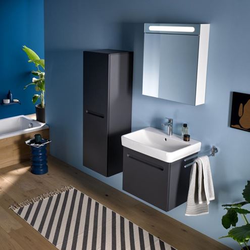 DURAVIT DURASTYLE BASIC zrkadlová skrinka 60x70x14,8 cm, osvetlenie, s vypínačom a el. zásuvkou, pánty vľavo, matná biela N17920L00000000 Obrázek - fotka