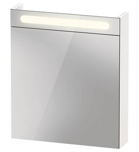 DURAVIT DURASTYLE BASIC zrkadlová skrinka 60x70x14,8 cm, osvetlenie, s vypínačom a el. zásuvkou, pánty vľavo, matná biela