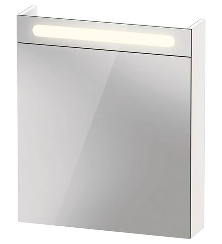 DURAVIT DURASTYLE BASIC zrkadlová skrinka 60x70x14,8 cm, osvetlenie, s vypínačom a el. zásuvkou, pánty vľavo, matná biela N17920L00000000 Obrázek - Hlavní obrázek