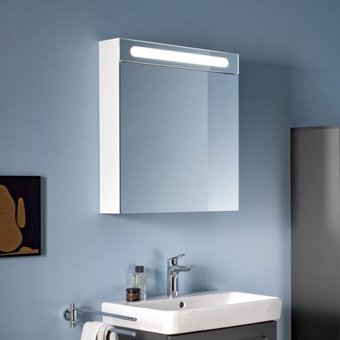 DURAVIT DURASTYLE BASIC zrkadlová skrinka 60x70x14,8 cm, osvetlenie, s vypínačom a el. zásuvkou, pánty vpravo, matná biela N17920R00000000 Obrázek - fotka
