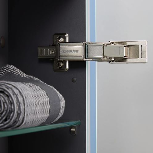 DURAVIT DURASTYLE BASIC zrkadlová skrinka 60x70x14,8 cm, osvetlenie, s vypínačom a el. zásuvkou, pánty vpravo, matná biela N17920R00000000 Obrázek - fotka