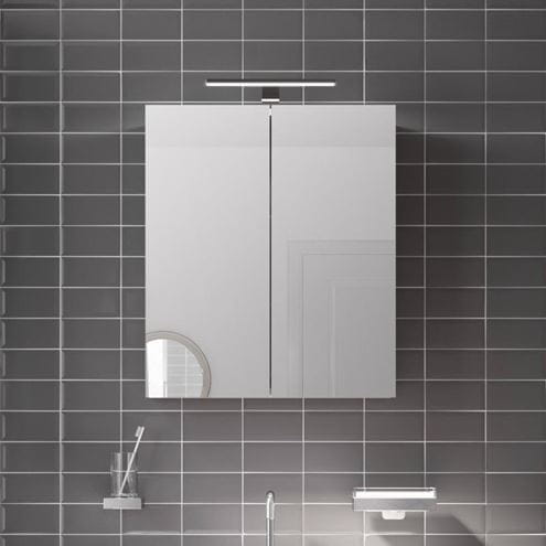 EMCO MEE zrkadlová skrinka 60x74,6x15,3 cm, osvetlenie, s vypínačom a el. zásuvkou, hliník, strieborná 949805050 Obrázek - fotka