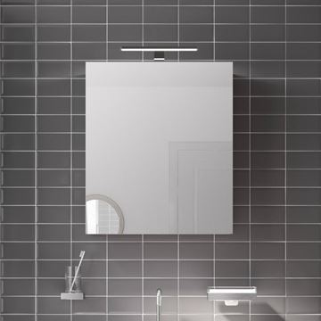 EMCO MEE zrkadlová skrinka 60x74,6x15,3 cm, osvetlenie, s vypínačom a el. zásuvkou, hliník, strieborná 949805049 Obrázek - fotka