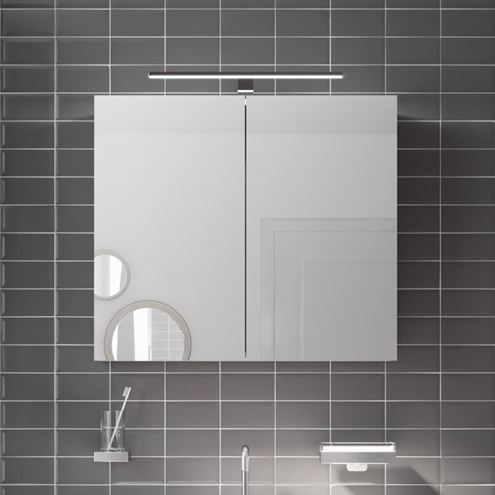 EMCO MEE zrkadlová skrinka 80x74,6x15,3 cm, osvetlenie, s vypínačom a el. zásuvkou, hliník, strieborná 949805051 Obrázek - fotka