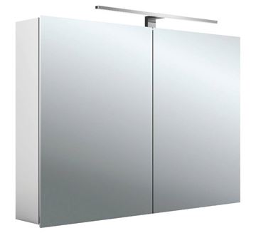 EMCO MEE zrkadlová skrinka 100x74,6x15,5 cm, osvetlenie, s vypínačom a el. zásuvkou, hliník, strieborná