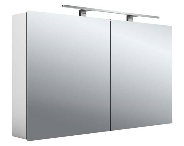 EMCO MEE zrkadlová skrinka 120x74, 6x15, 5 cm, osvetlenie, s vypínačom a el. zásuvkou, hliník, strieborná 949805053 Obrázek - Hlavní obrázek