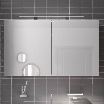 EMCO MEE zrkadlová skrinka 120x74, 6x15, 5 cm, osvetlenie, s vypínačom a el. zásuvkou, hliník, strieborná 949805053 Obrázek - fotka