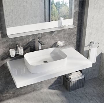 RAVAK CERAMIC 550 SLIM R umývadlo na dosku 55 cm, bez prepadu XJX01155002 Obrázek - fotka