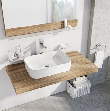 RAVAK CERAMIC 550 SLIM R umývadlo na dosku 55 cm, bez prepadu XJX01155002 Obrázek - fotka