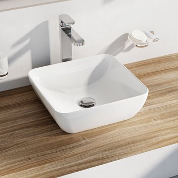 RAVAK UNI 380 S SLIM umývadlo na dosku 38 cm, bez prepadu XJX01138001 Obrázek - fotka