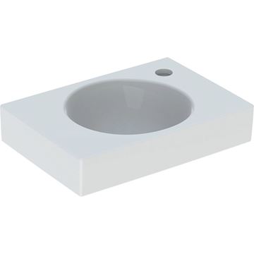 GEBERIT PRECIOSA II umývadieko 40 cm, s otvorom pre batériu vpravo, bez prepadu