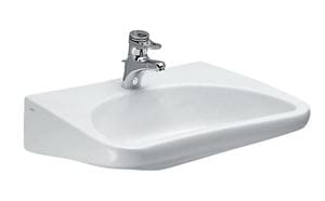 LAUFEN REHAB bezbariérové umývadlo 66 cm, s otvorom pre batériu, bez prepadu
