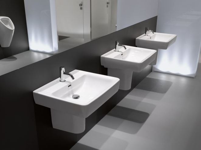 LAUFEN PRO A umývadlo 55 cm, s otvorom pre batériu a prepadom H8189510001041 Obrázek - fotka