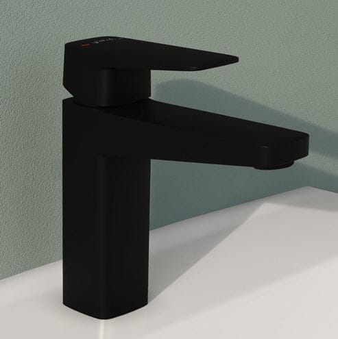 VITRA ROOT SQUARE umývadlová stojanková batéria, matná čierna A4273136EXP Obrázek - fotka