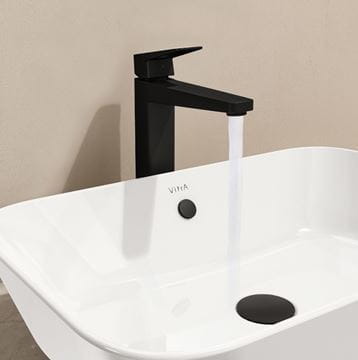 VITRA ROOT SQUARE umývadlová stojanková batéria, BluEco, matná čierna A4273336ENG Obrázek - fotka