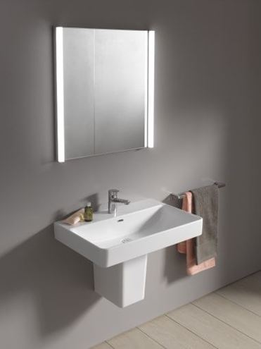 LAUFEN PRO S umývadlo 60 cm, s otvorom pre batériu a prepadom H8189590001041 Obrázek - fotka