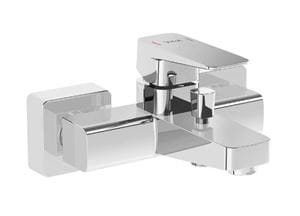 VITRA ROOT SQUARE vaňová nástenná batéria, s prepínačom, BluEco, chróm