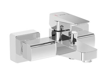 VITRA ROOT SQUARE vaňová nástenná batéria, s prepínačom, BluEco, chróm