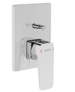VITRA ROOT SQUARE vaňová podomietková batéria, s prepínačom, chróm