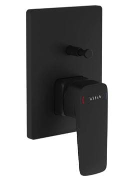 VITRA ROOT SQUARE vaňová podomietková batéria, s prepínačom, matná čierna