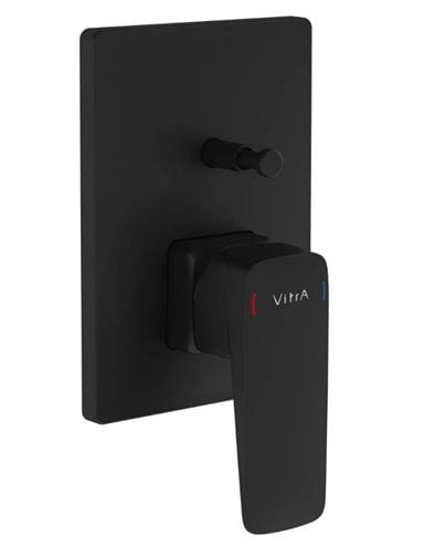 VITRA ROOT SQUARE vaňová podomietková batéria, s prepínačom, matná čierna A4275236EXP Obrázek - Hlavní obrázek