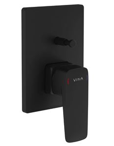 VITRA ROOT SQUARE vaňová podomietková batéria, s prepínačom, matná čierna