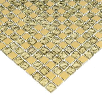 DUNIN GLASS MIX mozaika 30x30(1,5x1,5)cm, lesk, gold mix DD1 GOLD MIX 15 Obrázek - fotka